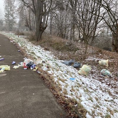 Bild vergrößern: Müll am Oberbernbacher Weg