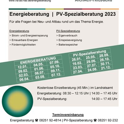 Termine Energieberatung 2023